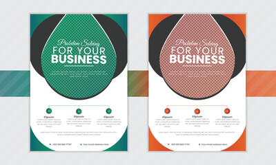 
Business Flyer design A4 size corporate flyer template for marketing professional and modern business flyer with some services point business flyer set with photo placement clean look with gradient 
