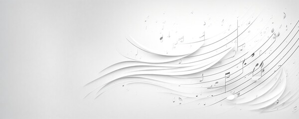 a white wall with musical notes on it