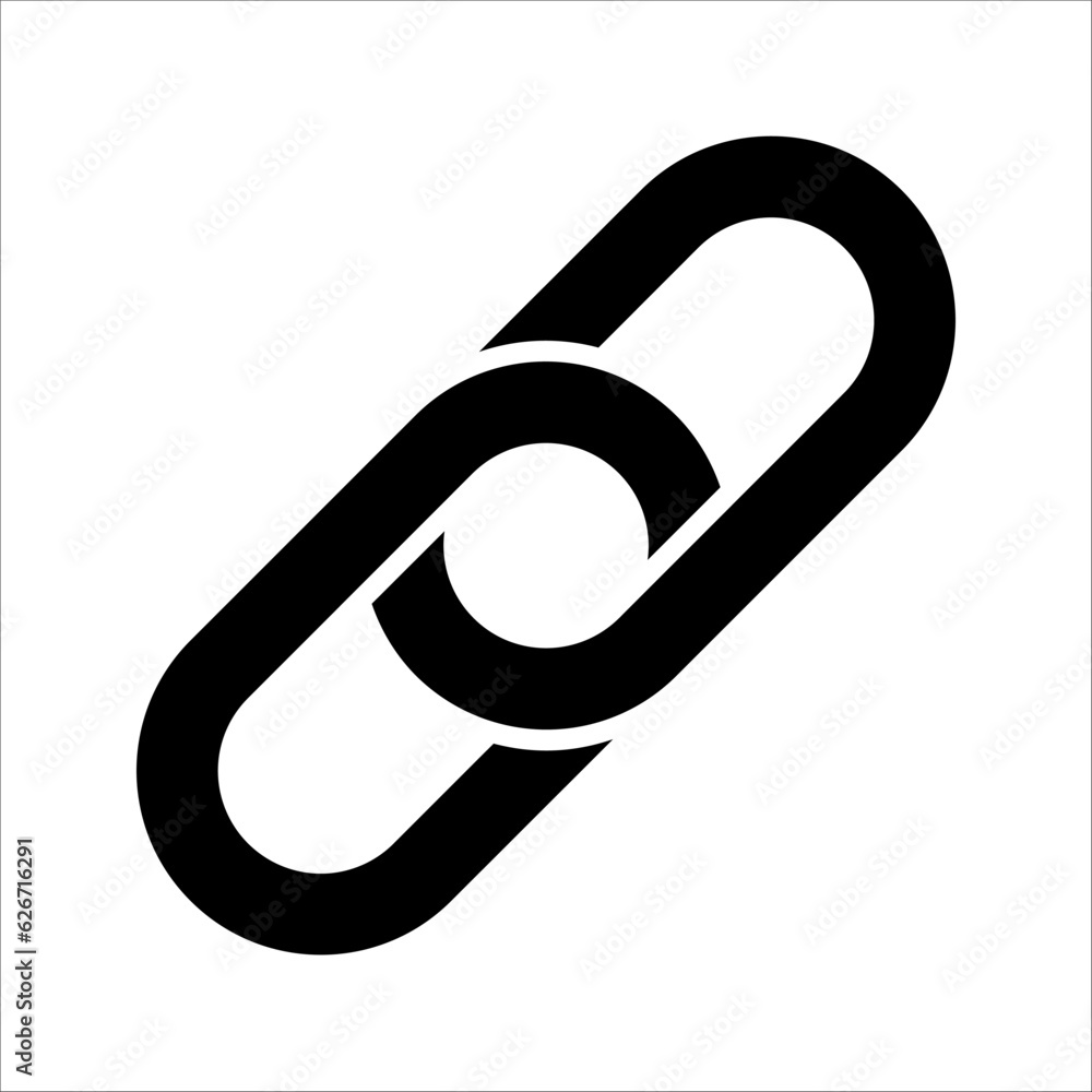 Poster chain icon isolated vector element. hyperlink chain symbol. link chain icon design. vector illustrat
