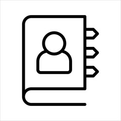 address book icon design element vector illustration on white background