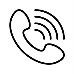 Phone icon in trendy flat style, Telephone symbol. vector illustration on white background