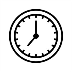 Clock icon in trendy flat style. Clock icon page symbol for your web site design Clock icon logo, app, UI. vector illustration on white background