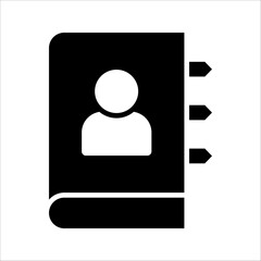 address book icon design element vector illustration on white background