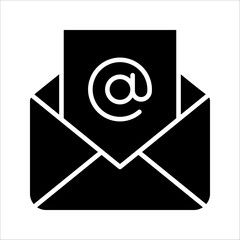 Mail envelope icon in flat style. Email message vector illustration on white isolated background.