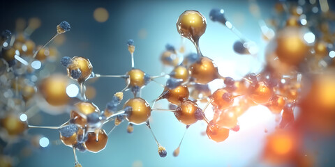 Science background with molecule or atom