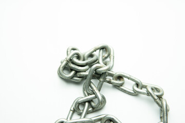 Metal chain isolated on white background