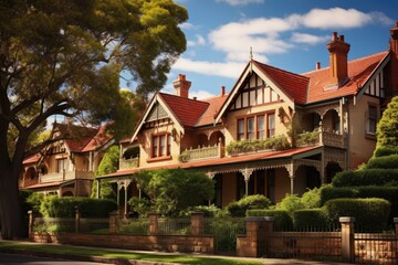 Naklejka premium Sydney, New South Wales, Australia is home to a suburban federation residential house.