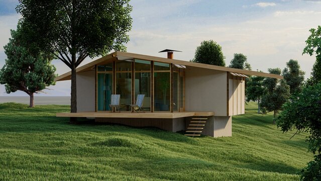 Outdoor resthouse render image