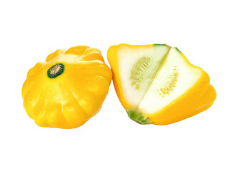 Yellow pattypan squash transparent png