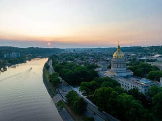 Fototapeta premium Aerial View of the West Virginia State Capitol Complex