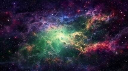 Colorful Stars and Nebulas in Space