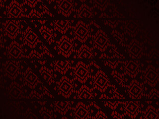 High contrast red and black glossy stripes background. Luxurious batik ornament. Abstract technology graphic banner design. Vector corporate background.