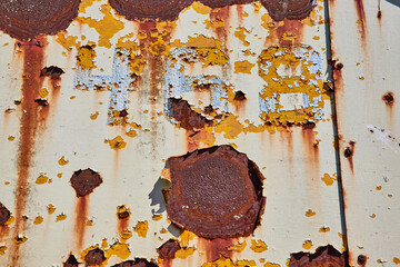 Corroding metal, 468, chipped paint, rusting wall, circular abstract splotches, background asset