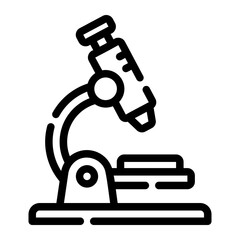 microscope Line Icon