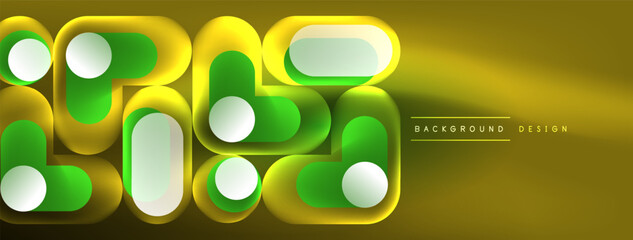 Neon circle abstract background. Template for wallpaper, banner, presentation, background