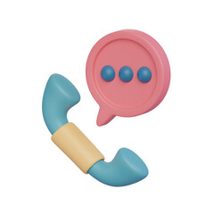 3D rendering customer call delivery icon