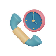 3D rendering waiting call delivery icon