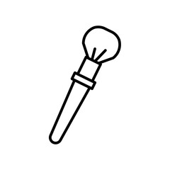 Inclined Makeup Brush line icon