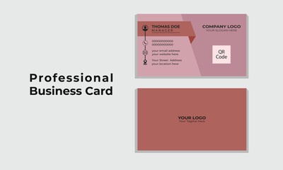 Business Card template - Creative and Clean Business Card Template. Double-sided creative business card template