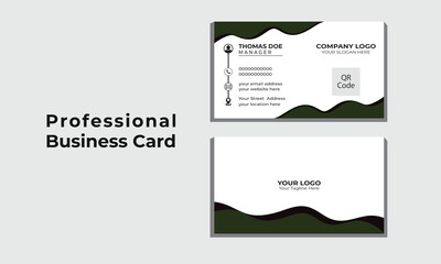 Creative and modern business card template. Double-sided creative business card template.