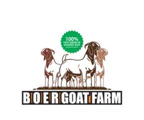 Foto op Canvas FARM GOAT BANNER LOGP, silhouette of great boer ram standing vector illustrations, this image is perfect as your goat farm promotions banner or poster, shirts print etc © nenk123