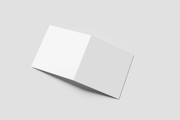 Blank Bifold Paper Mockup