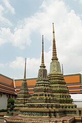 Fototapeta premium Thai temple landscape, traditional temple 