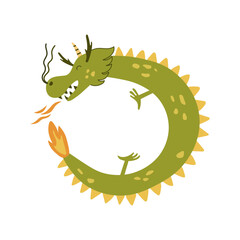 Fototapeta premium Happy chinese new year 2024 the dragon zodiac sign