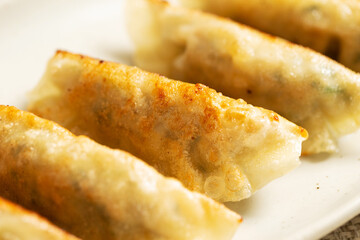 fried dumplings on a plate