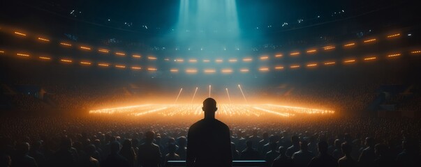 Spectacular Light Show at the Stadium: A Mesmerizing Display of Colors and Motion, Generative AI