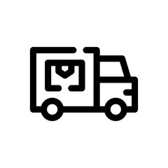 delivery truck line icon