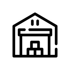 warehouse line icon