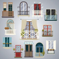modern classic vintage balcony elements collection
