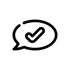 check sign line icon