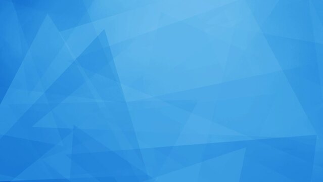Futuristic animation of moving and rotating triangles - abstract blue futuristic background