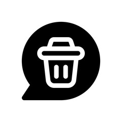 delete message glyph icon