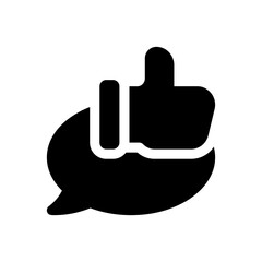 Obraz premium thumb up glyph icon