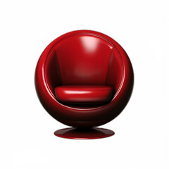 Modern Egg Chair isolated on transparent background, Generative AI