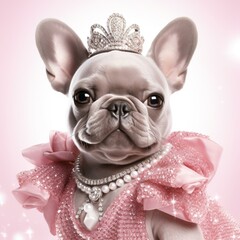 Frenchie princess created with ai