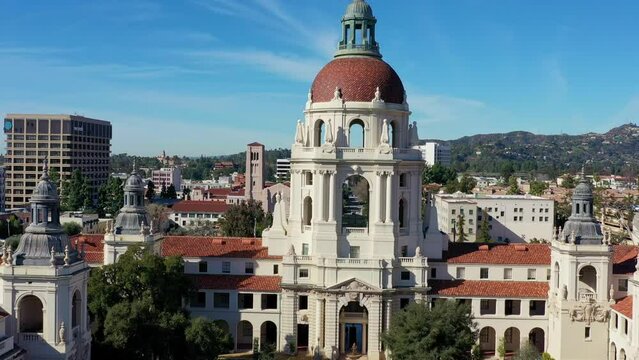 Aerial view of the Pasadena City Hall