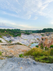 Fototapeta na wymiar Gypsum mines in Thailand mining industry concept