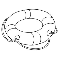 life float line vector illustration