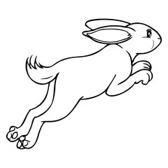 rabbit outline vector illustration