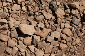 Brown and gray stones texture background. Source: Tahoe, California