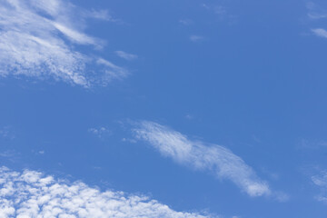 Naklejka na ściany i meble White clouds and clear sky on a fine day