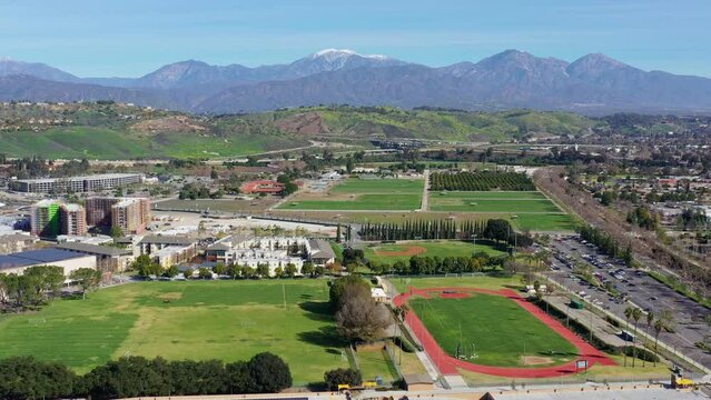 Aerial view of the Cal Poly Pomona University