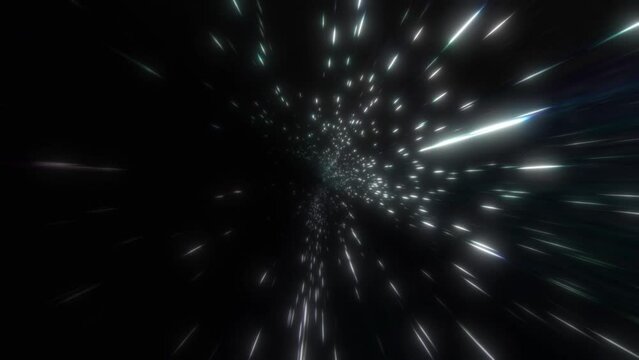 Abstract Star Light Wormhole Warp Tunnel with Space Bending
