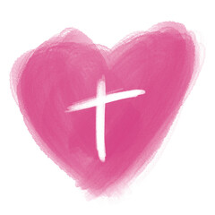 cross painting for background religious concept illustration It can be applied to media and designs as a PNG format.