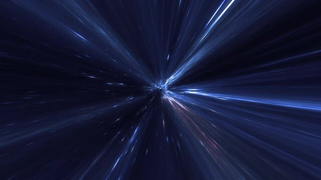 Abstract Wormhole Warp Tunnel with Stars Passing and Space Bending