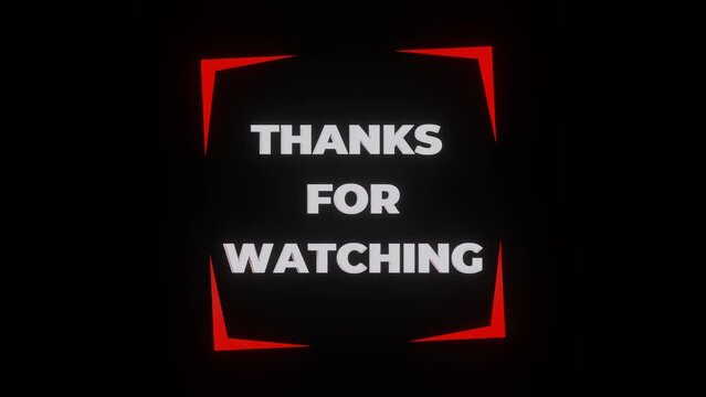 Template, thank you at the end of the video thanks for watching screen